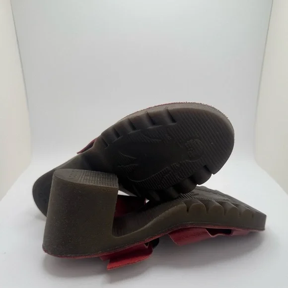 Fly London Red Leather Platform Clog Sandals – Size 36 - Picture 15 of 15